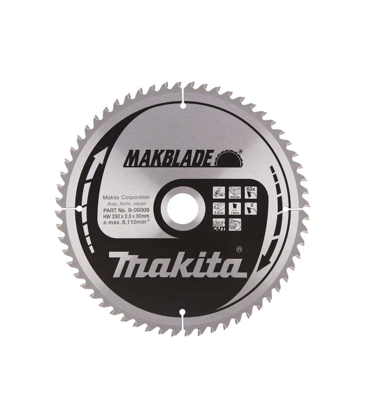 Makita – List / ploča za pilu Mak-Blade 250×30 60Z (za drvo) B-09008 by Makita Pribor za pile i cirkulare