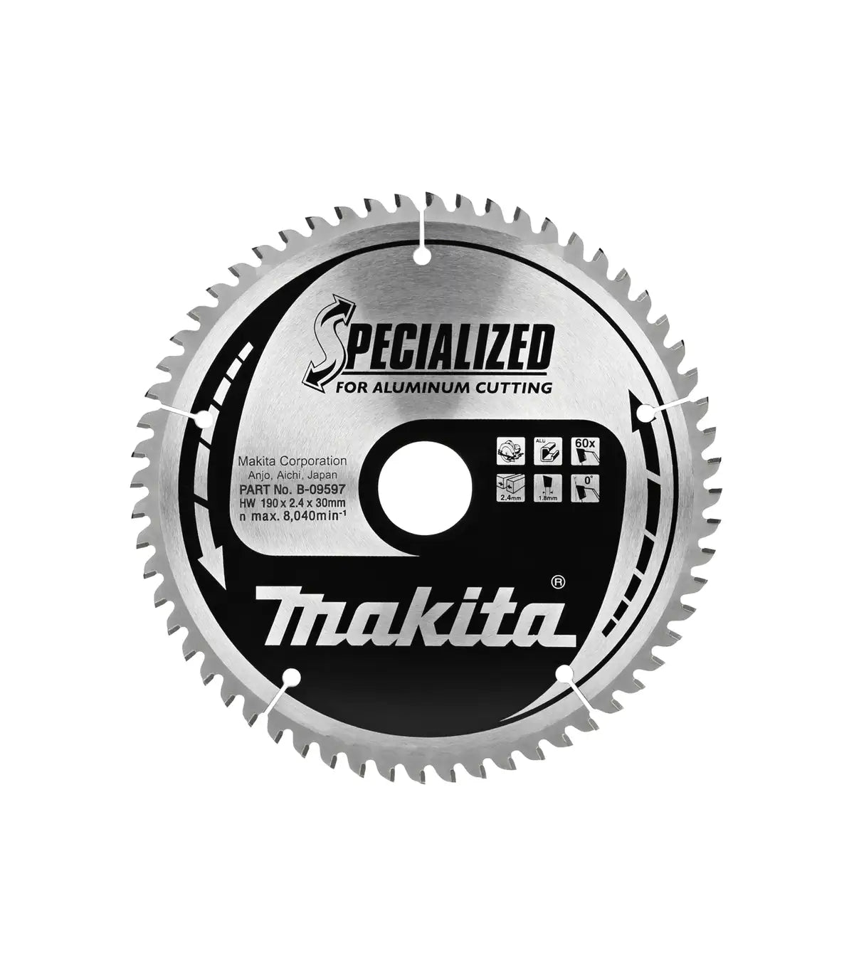 Makita – List / ploča za pilu Specialized 190×30 60Z (za aluminij) B-09597 by Makita Pribor za pile i cirkulare