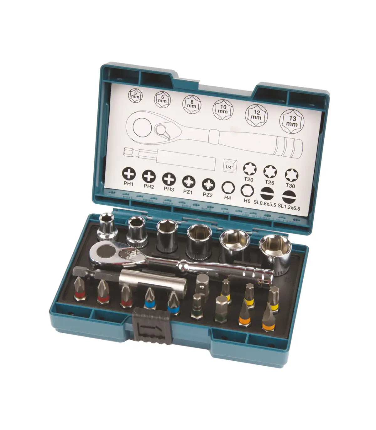 Makita – 21-dijelni set bitova sa račnom B-54081 by Makita Ključevi i pribor