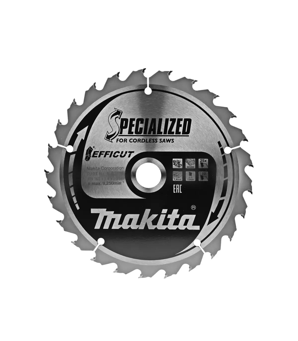 Makita – List pile efficut za drvo 165x20mm 25Z B-62985 by Makita Pribor za pile i cirkulare