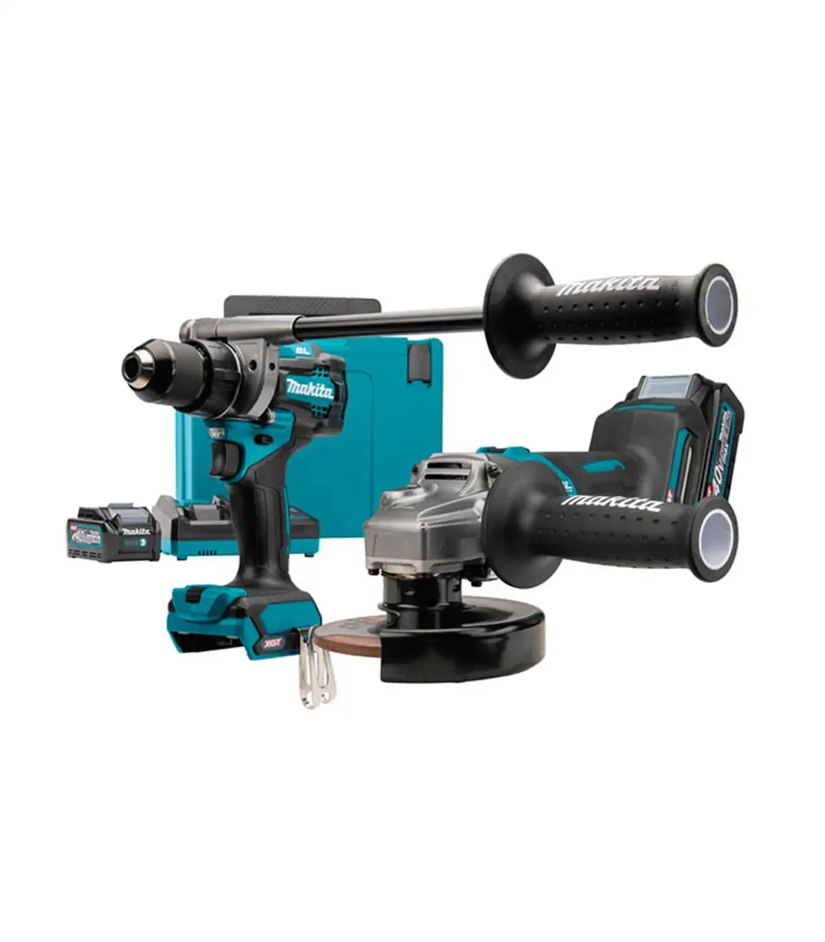 XGT MAKITA 40V – Akumulatorski set bušilica-odvijač i brusilica DK0124G201 by Makita Aku bušilice, odvijači i čekići