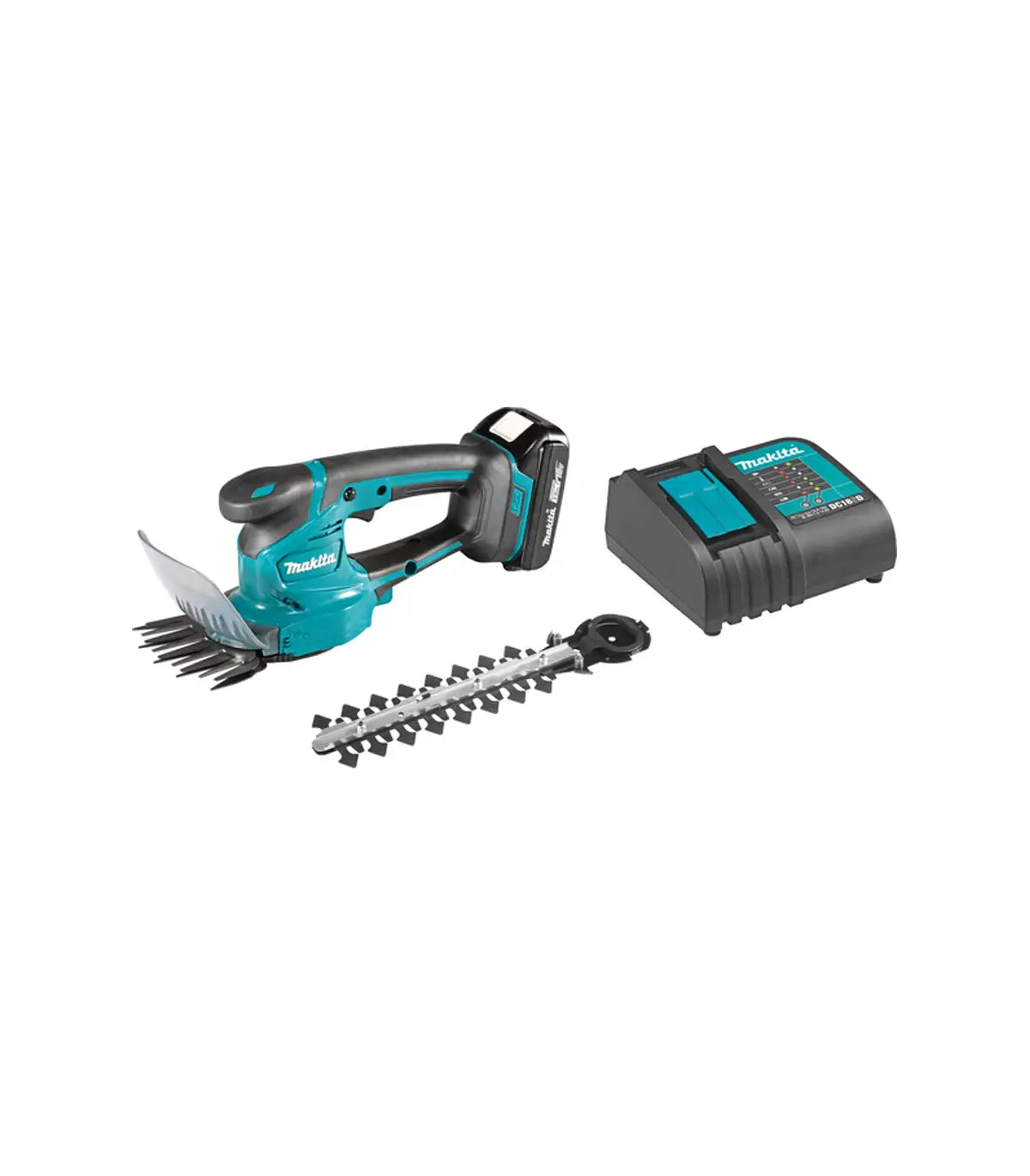 Makita – Akumulatorske škare za travu DUM111SYX SET baterija 1.5 Ah + punjač Škare za travu, grane i živu ogradu