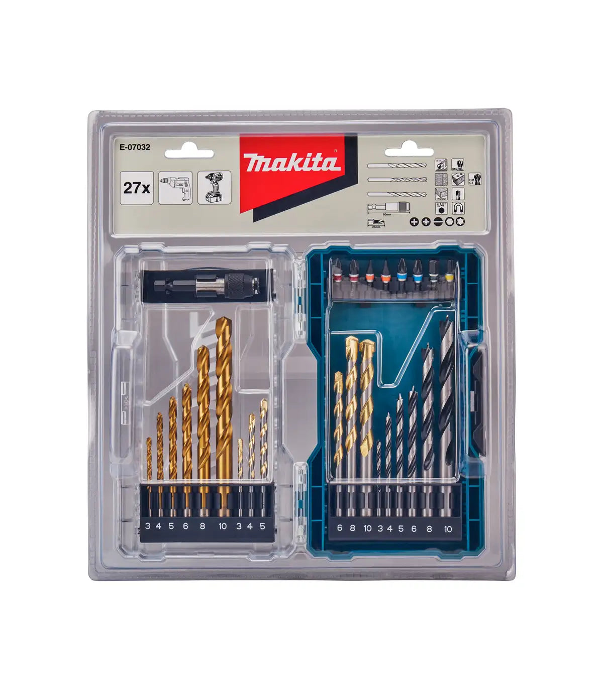 Makita – 21-djelni set burgija i bitova E-07032 by Makita Pribor za bušilice i čekiće