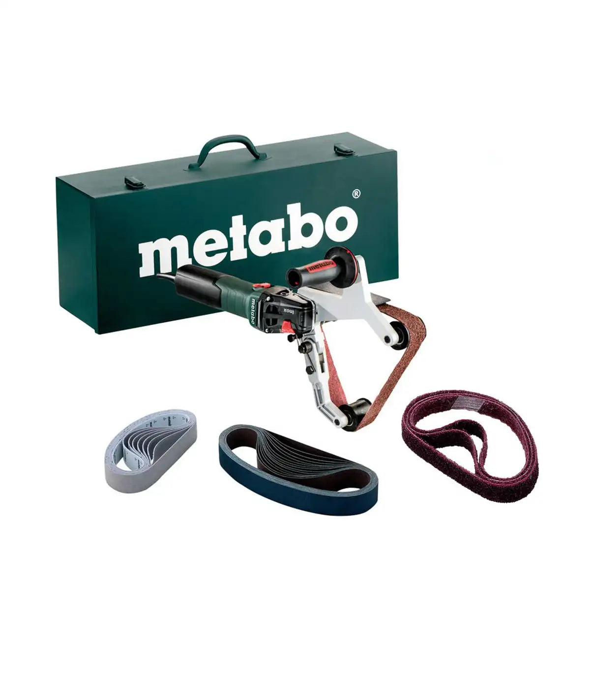 Metabo – Tračna brusilica u setu za inox cijevi 1.550W RBE 15-180 Električne brusilice