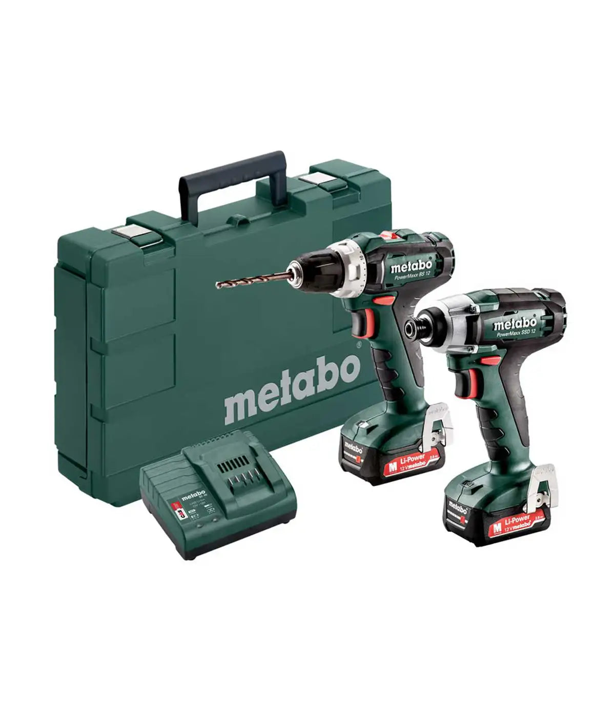 Metabo – Combo Set 2.7.1 12 V PowerMaxx 12 + PowerMaxx SSD 12, 2xAKU (2,0 Ah) Aku bušilice, odvijači i čekići