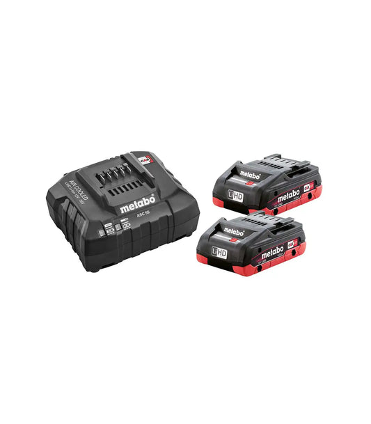 Metabo set dvije LiHD baterije 18 V 4,0 Ah i punjač ASC 55