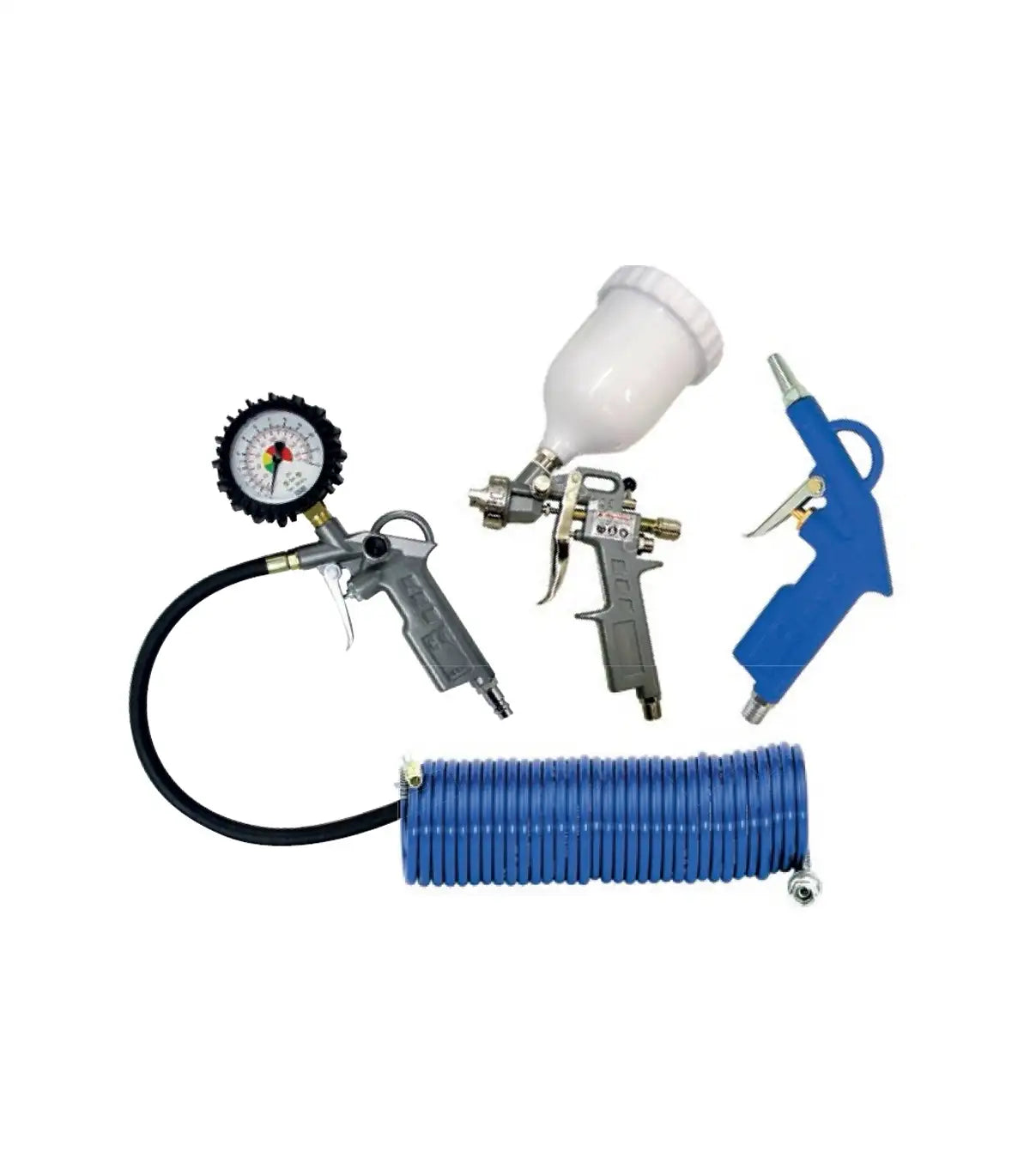 Proair – 4-dijelni set pneumatskog alata sa spiralnim crijevom 5 m by ProAir Razni pneumatski pribor