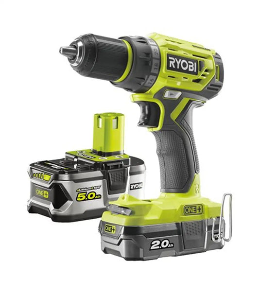 Ryobi – Akumulatorska bušilica – odvijač u setu sa dvije baterije, punjačem i torbom 18 V BRUSHLESS R18DD7-252S Aku bušilice, odvijači i čekići