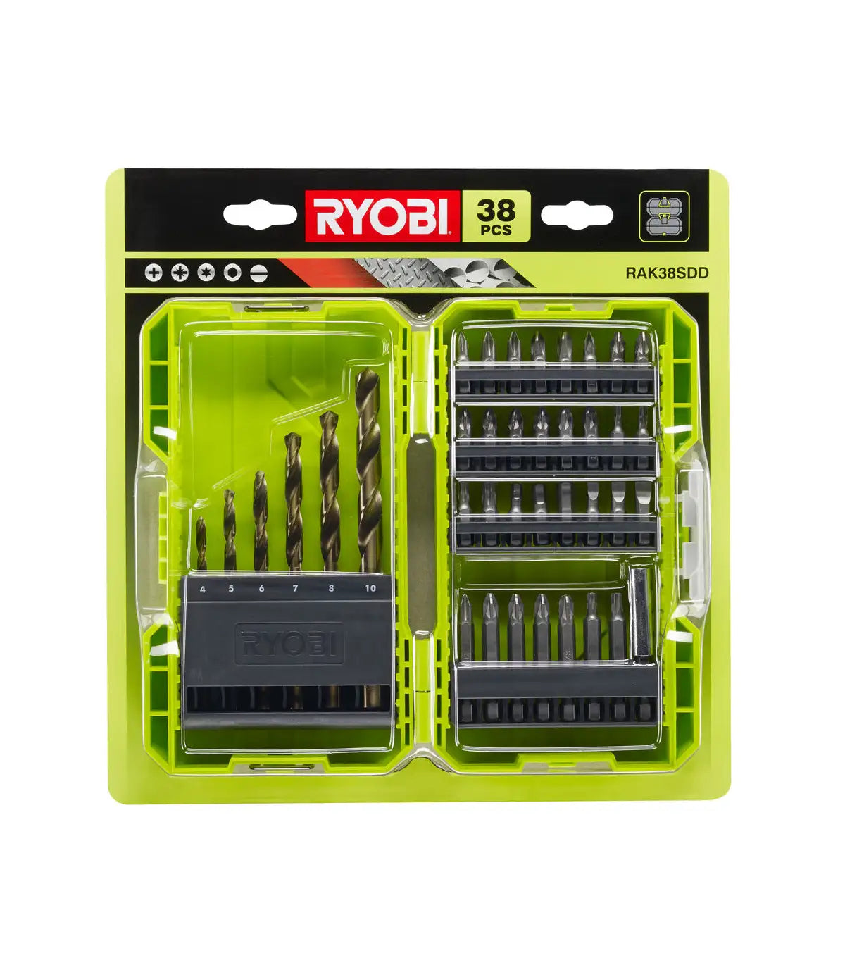 Ryobi – 38 – dijelni set burgija i bitova RAK38SDD by RYOBI Setovi alata