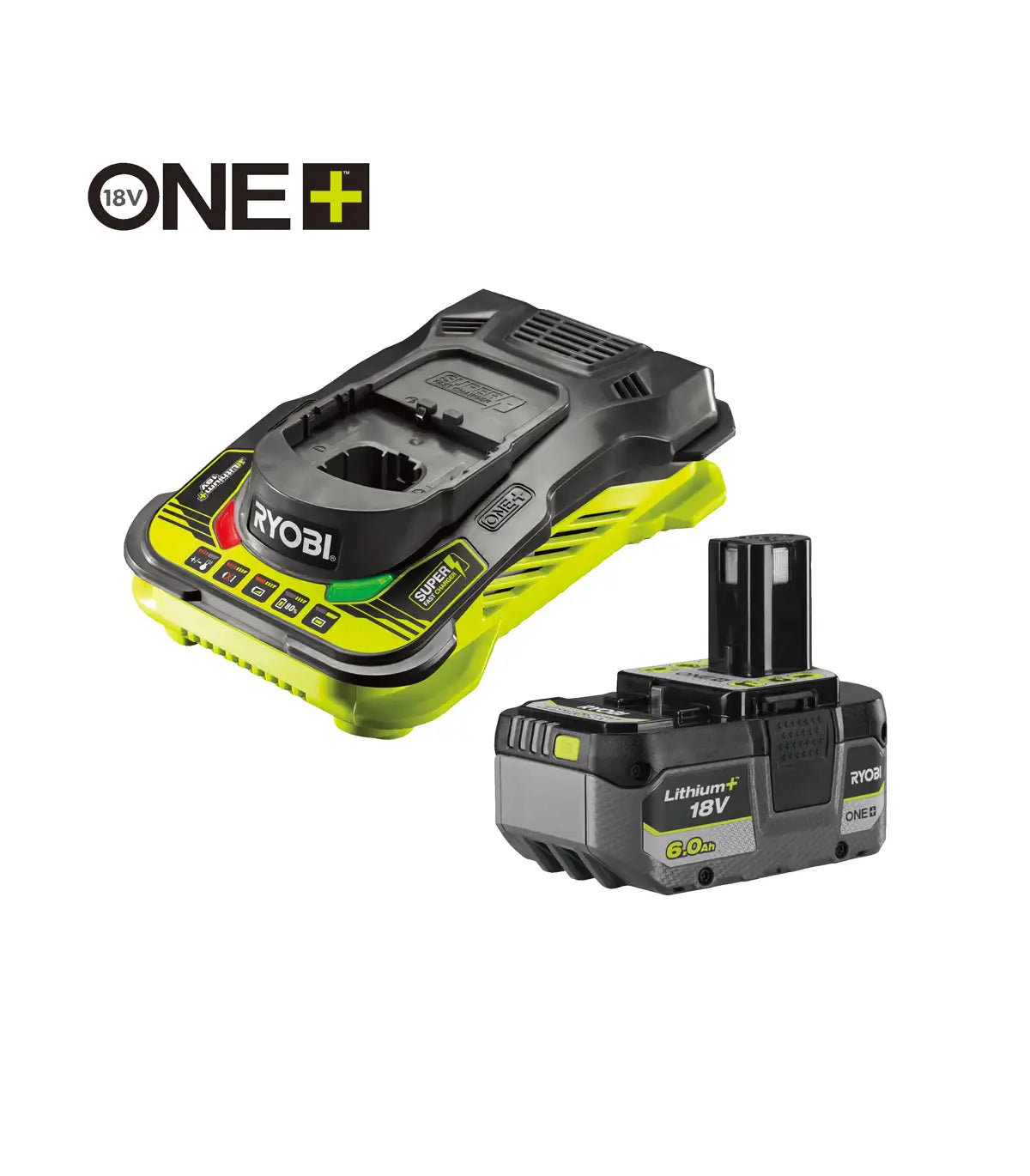 Ryobi – Set baterija 6.0 Ah + brzi punjač 18V RC18150-160XG by RYOBI Baterije i punjači