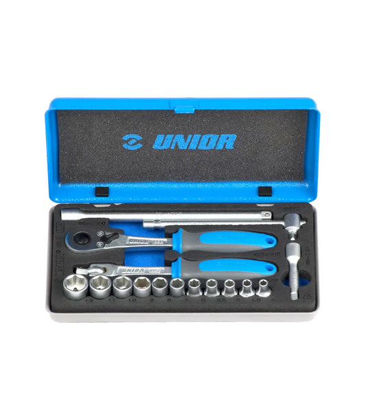 Unior – Ključevi nasadni, prihvat 1/4”, u metalnoj kutiji – 188BI Setovi alata