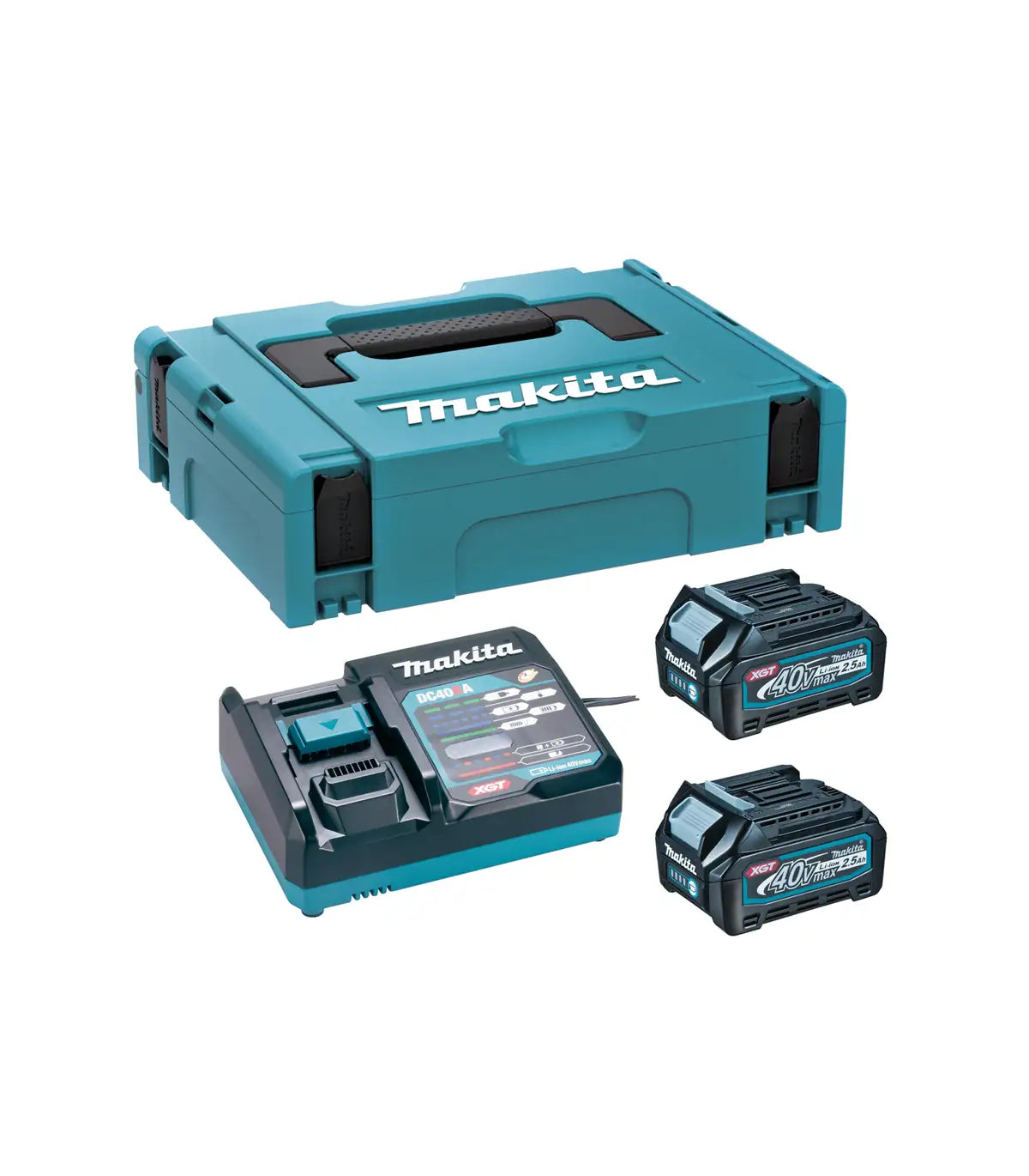 XGT Makita 40V – XGT baterijski set (2.5 Ah) DC40RA, BL4025x2, MAKPAC 1 191J81-6 by Makita Baterije i punjači