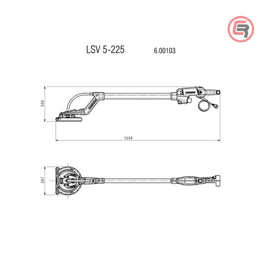 Metabo Brusilica LSV 5-225 Sa Dugim Vratom Žirafa 500 W – 600103000 by Metabo 600103000 Alati Za Obradu Betona, Zidova.