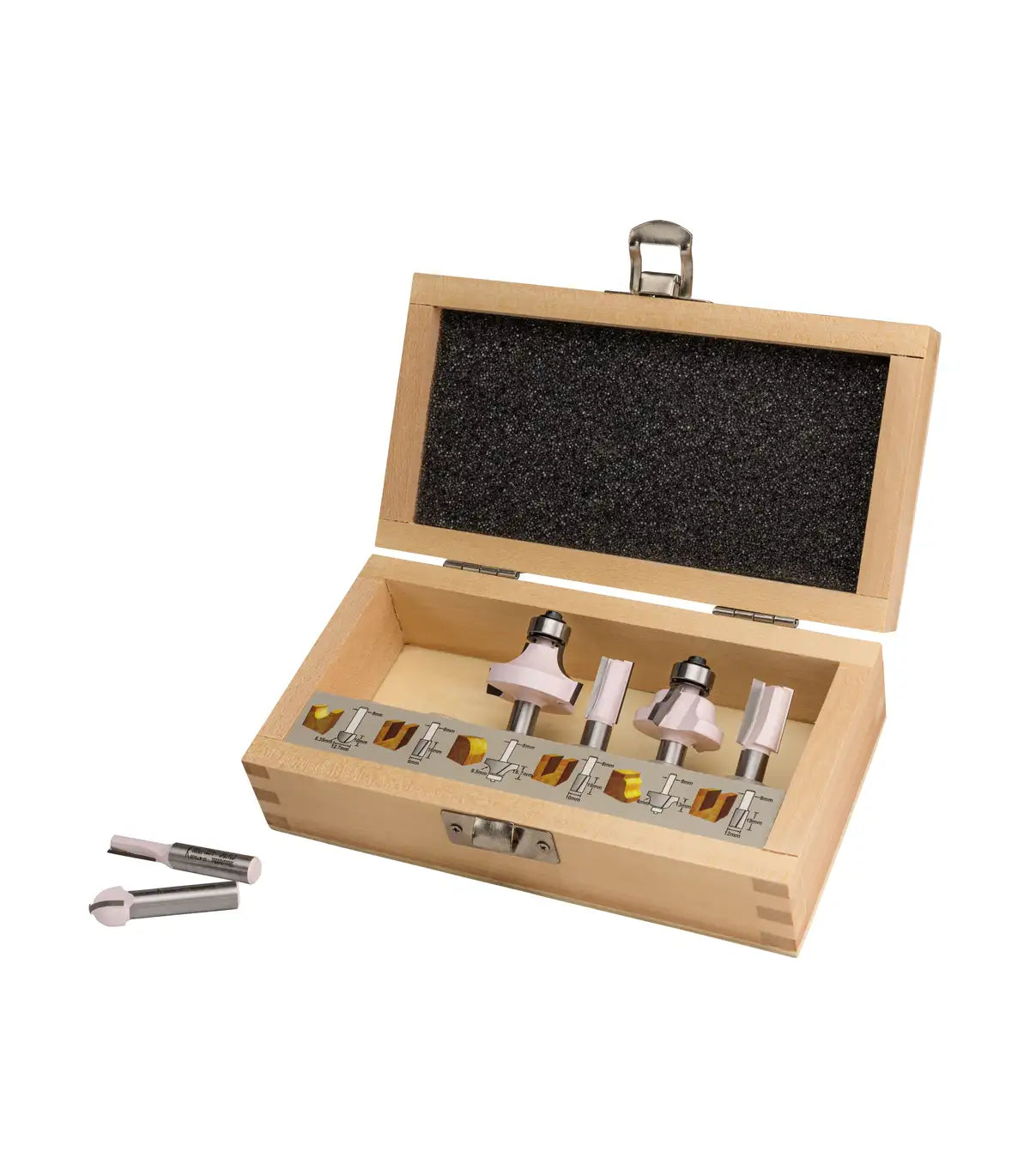 Makita – Set glodala 6-dijelni 8 mm D-53540 by Makita Pribor za blanje i glodalice