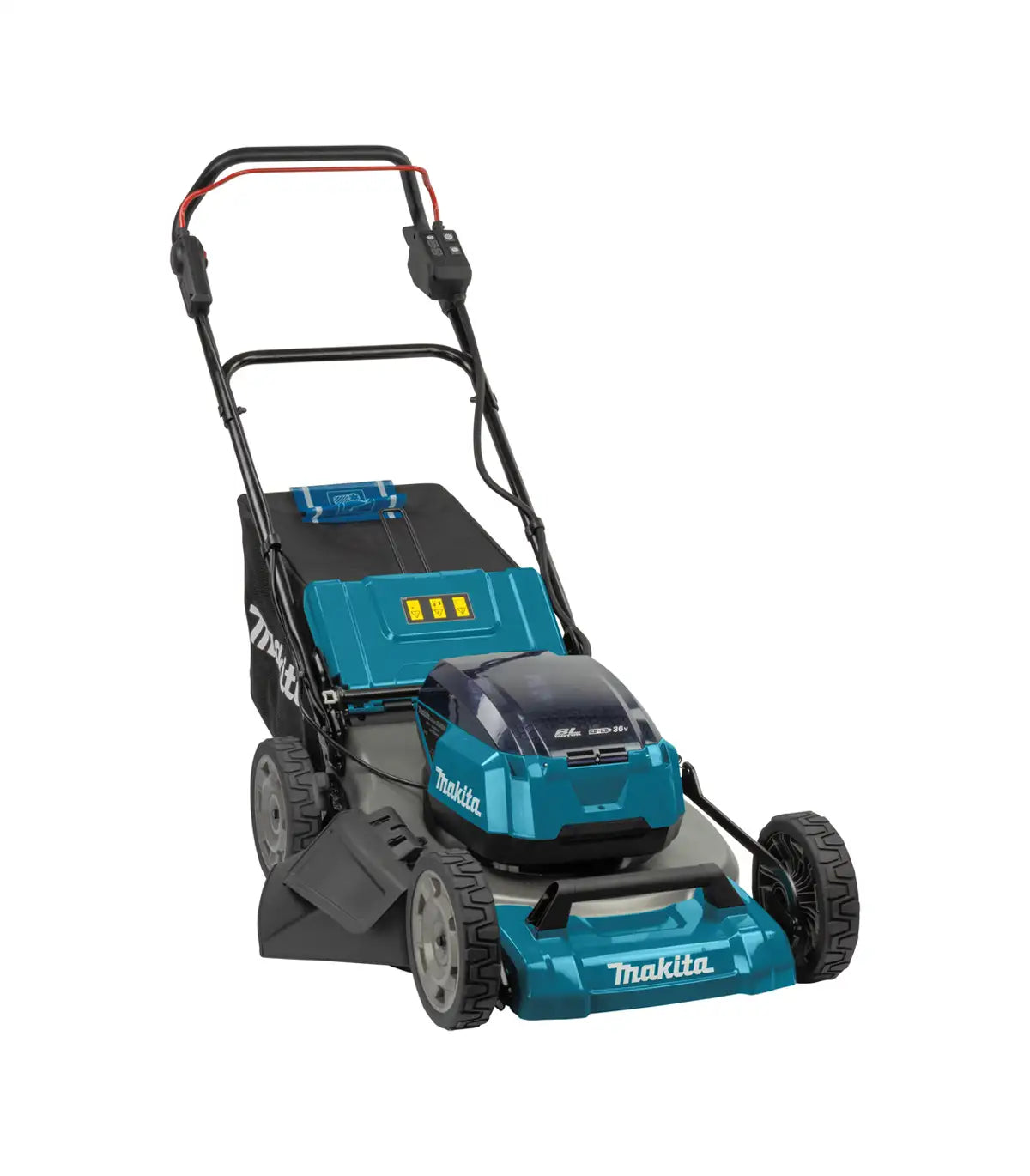 Makita – Akumulatorska kosilica 4u1 18+18V DLM530PT4 SET 4x baterija 18 V 5.0 Ah i dupli punjač by Makita Kosilice za travu