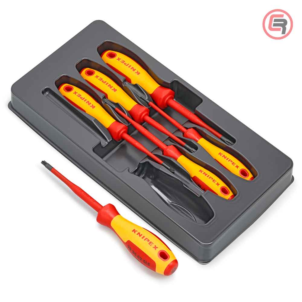 Knipex Garnitura Odvijača SL/SLS VDE 2 križna PH + 2 križna PZ + 2 plosnata / 6 dijelna 1000V – 00 20 12 V05 by Knipex 00