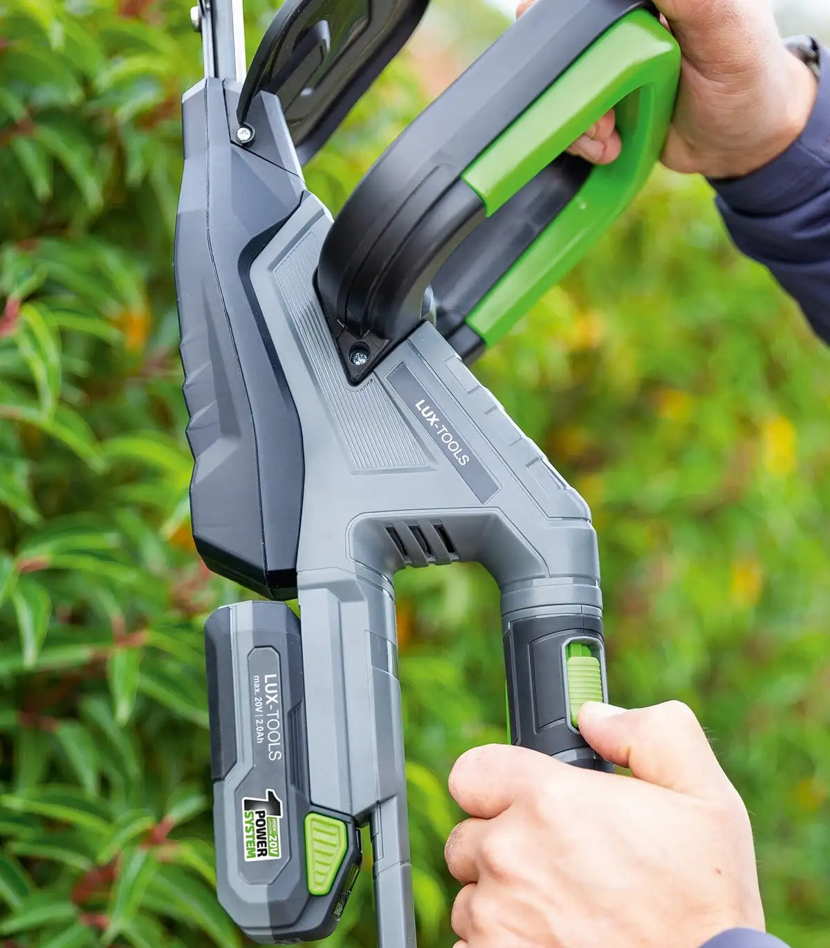 Lux Tools – LUX akumulatorske makaze za živu ogradu 1 PowerSystem 20 V Škare za travu, grane i živu ogradu