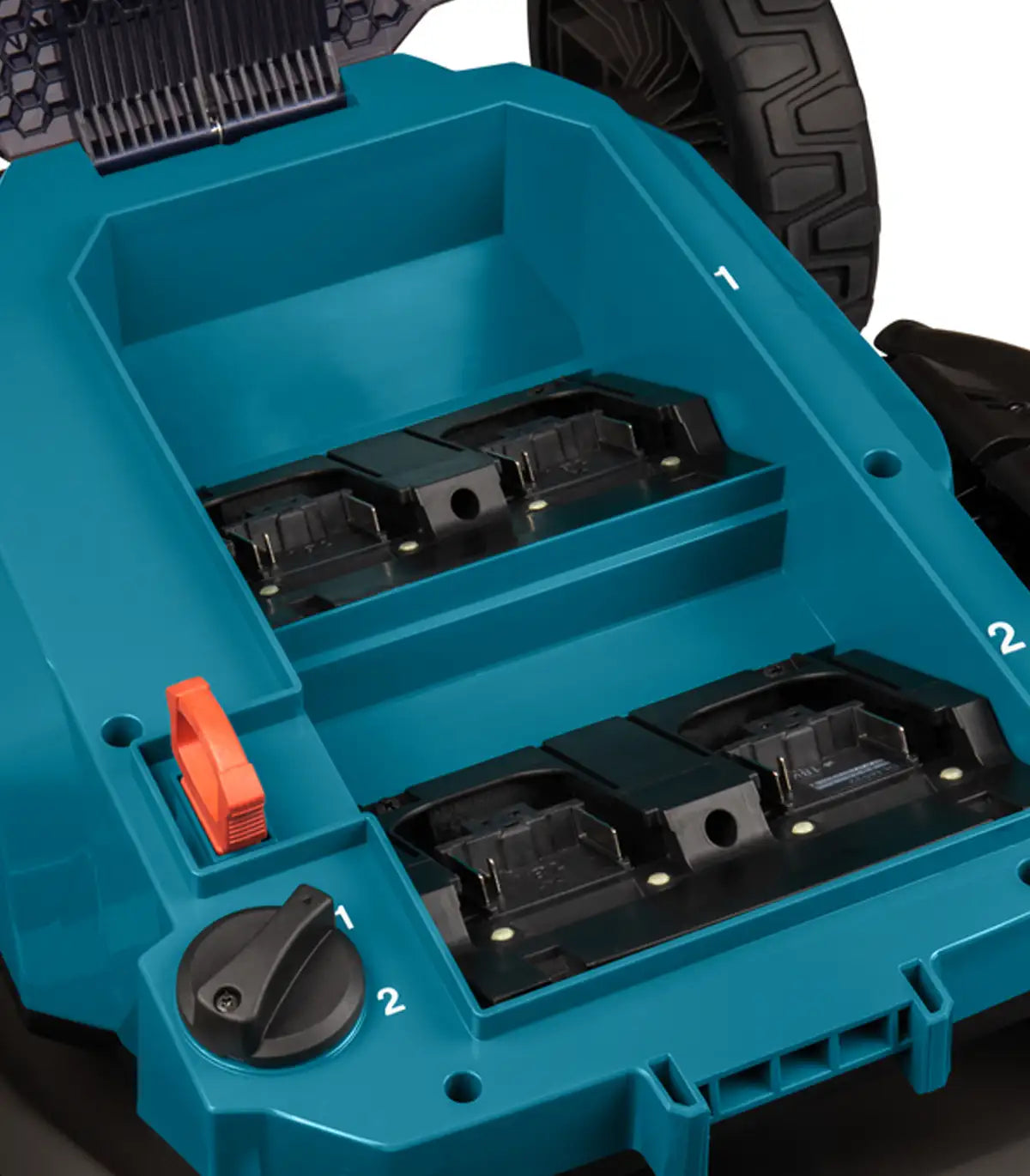 Makita – Akumulatorska kosilica 4u1 18+18V DLM530PT4 SET 4x baterija 18 V 5.0 Ah i dupli punjač by Makita Kosilice za travu