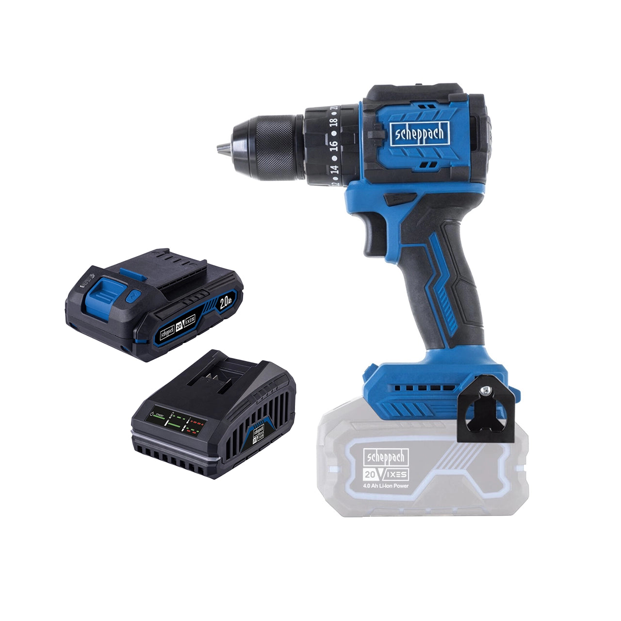Scheppach SET aku udarna bušilica odvijač Brushless IXES BC-CD50SC-XSS2 - Scheppach - BC-CD50SC-XSS2 - Akumulatorski alati