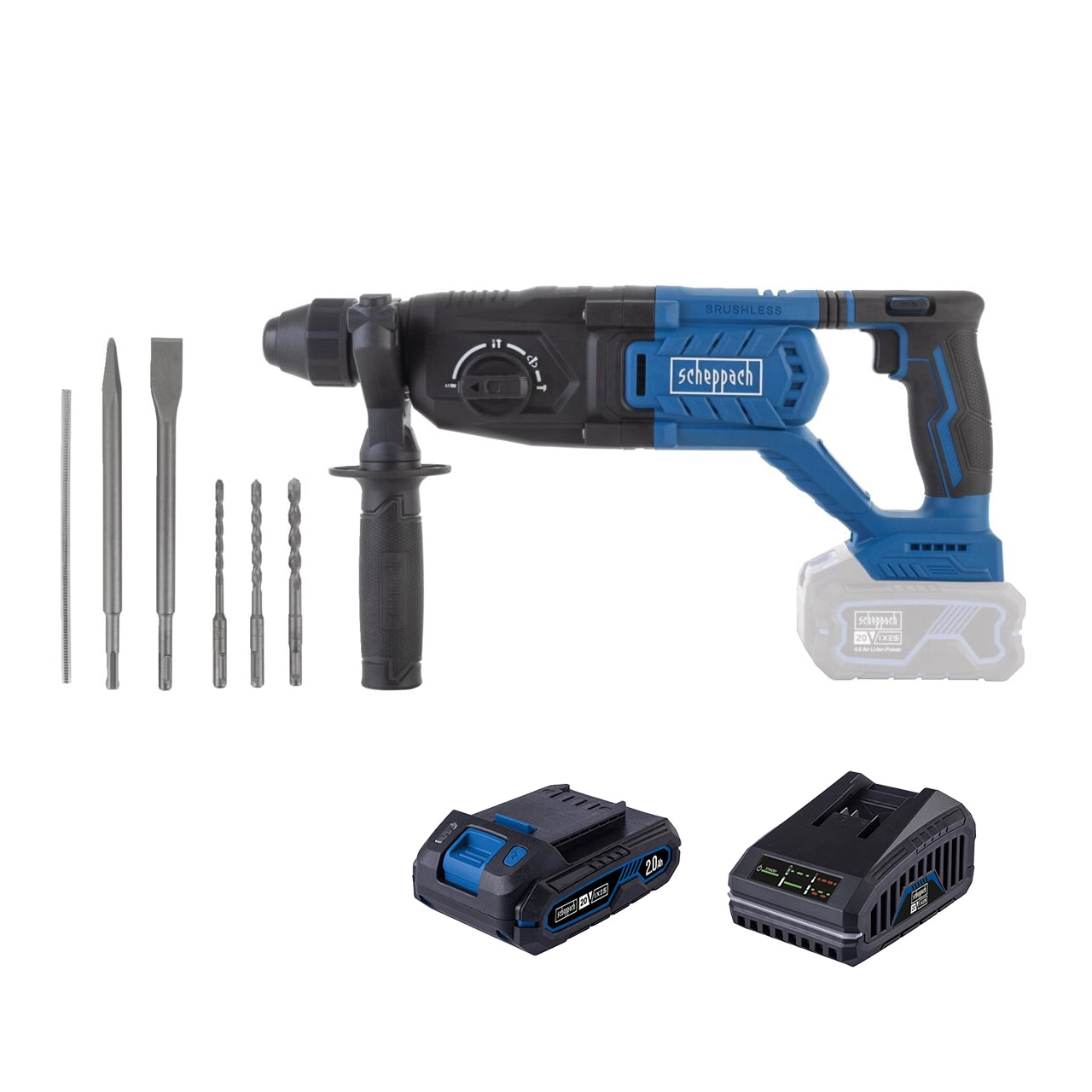 Scheppach aku udarni čekić bušilica SDS+ Brushless IXES BC-DH290-XSS2 - Scheppach - BC-DH290-XSS2 - Akumulatorski alati >