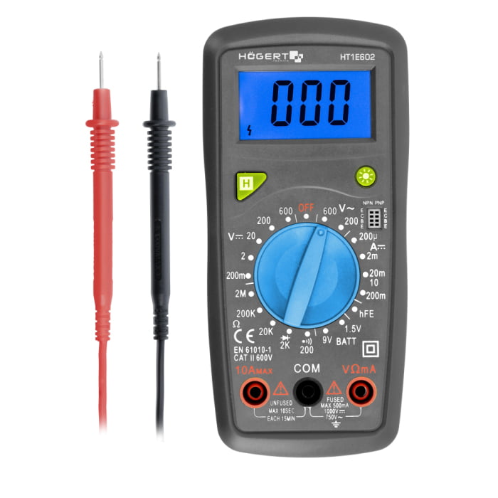 Hoegert digitalni multimetar 600/600 V 10A HT1E602 - Hoegert - HT1E602 - Mjerni uređaji > Multimetri