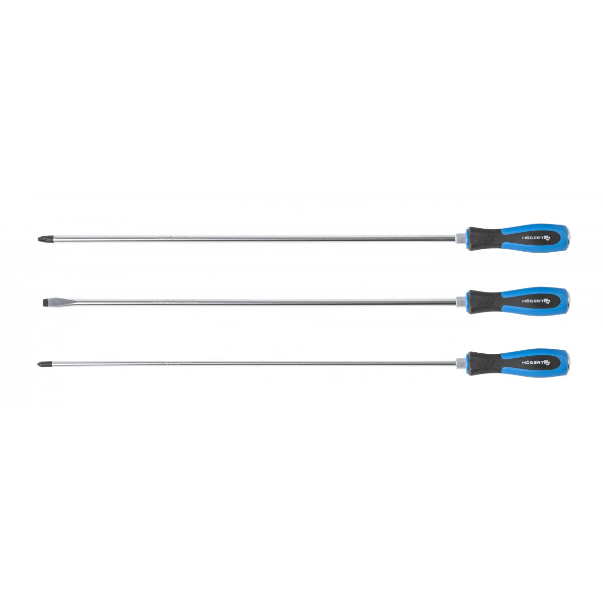 HOEGERT 3-dijelni set šrafcigera dugih PH2 PH3 SL8 450mm HT1S084 - Hoegert - HT1S084 - Ručni alat > Šrafcigeri/odvijači