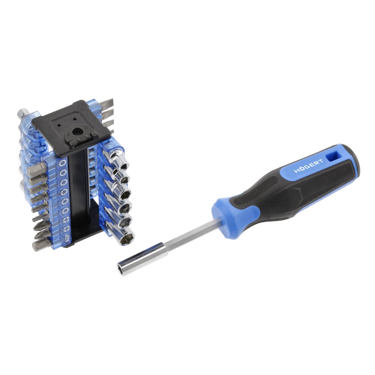 HOEGERT 34-dijelni set bitova i nasadnih ključeva 1/4″ sa odvijačem HT1S100 - Hoegert - HT1S100 - Ručni alat > Setovi alata