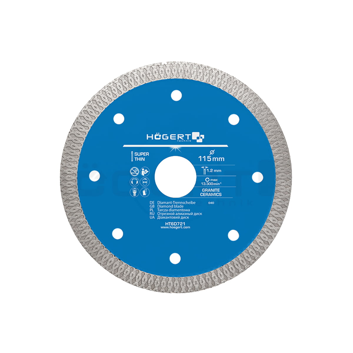 HOEGERT dijamantska ploča za keramiku 115 x 1.2 mm HT6D721 - Hoegert - HT6D721 - Pribor za elektro alate > Pribor za