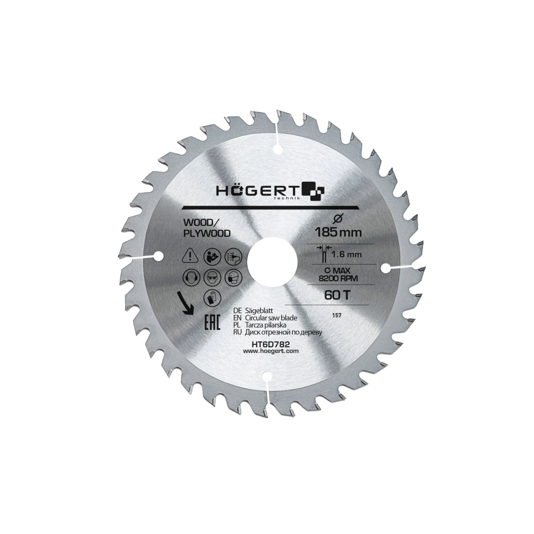 HOEGERT list kružne pile/cirkulara za drvo 185 mm 60 Z HT6D782 - Hoegert - HT6D782 - Pribor za elektro alate > Pribor za