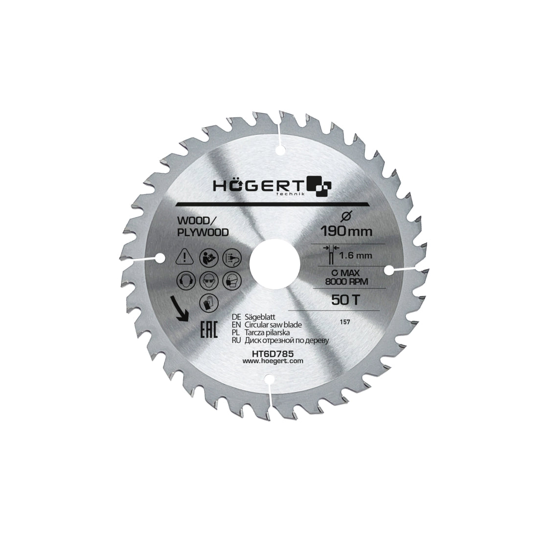 HOEGERT list kružne pile/cirkulara za drvo 190 mm 50 Z HT6D785 - Hoegert - HT6D785 - Pribor za elektro alate > Pribor za