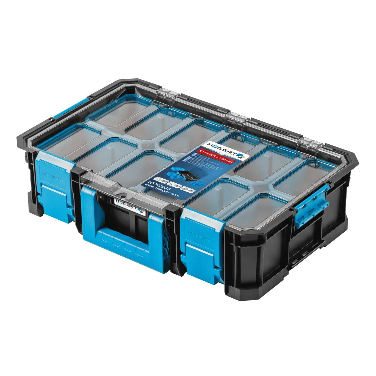 HOEGERT modularni organizator sa poklopcem HT7G503 - Hoegert - HT7G503 - Ručni alat > Torbe, koferi i kolica za alat