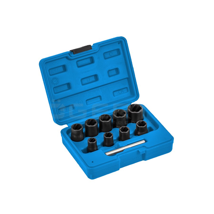 HOEGERT 9-dijelni set nasadnih ključeva za vađenje vijaka 10-19mm 3/8″ HT8G401 - Hoegert - HT8G401 - Ručni alat > Razni alati