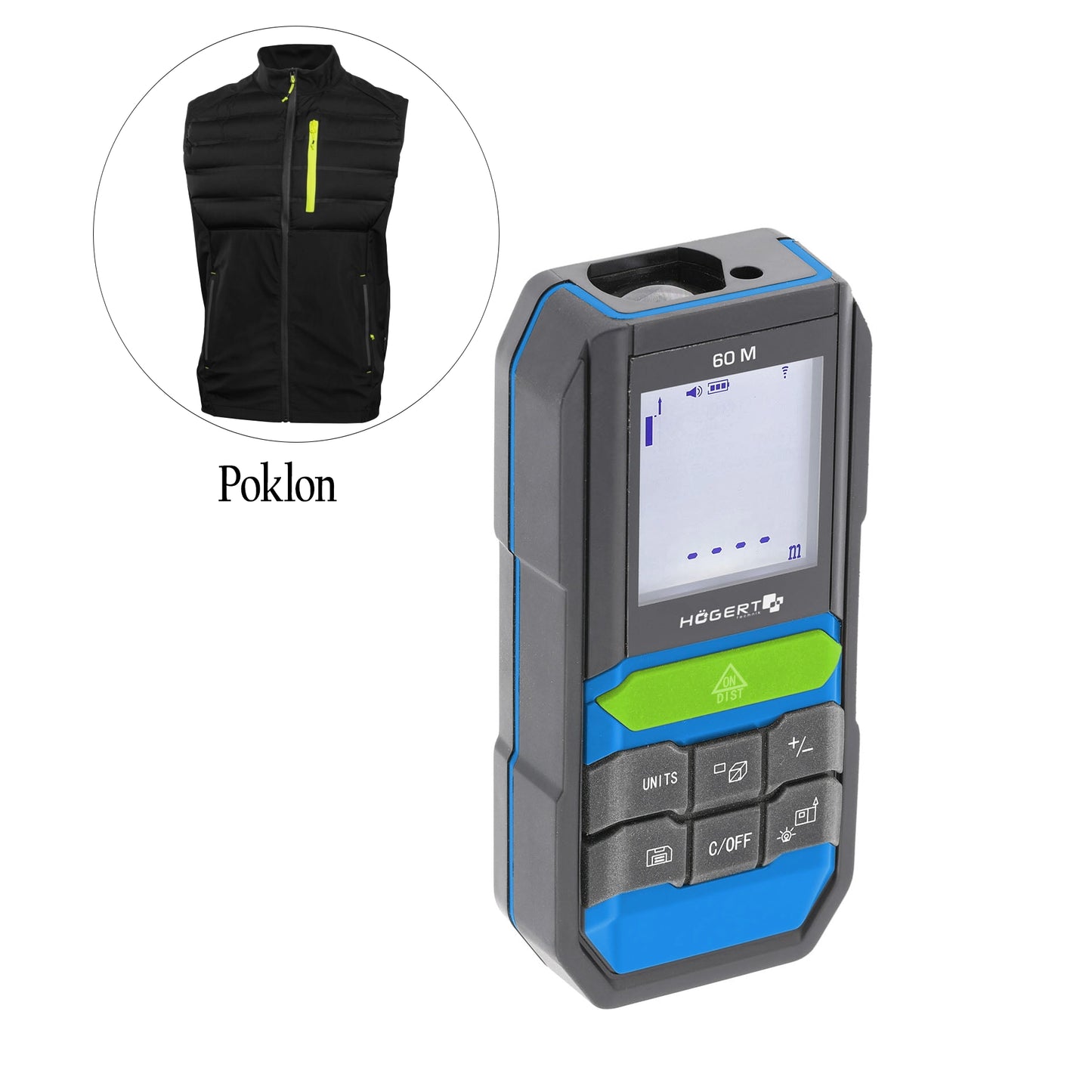Hoegert laserski metar 60m HT4M323 - Hoegert - HT4M323 - Mjerni uređaji > Laserski metrovi