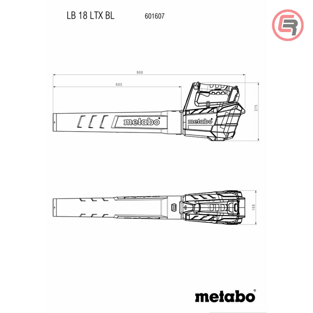 Metabo Puhalica – Duvač Aku Za Lišće LB 18 LTX BL / 18 V (bez baterija i punjača) – 601607850 by Metabo 601607850 Aku Vrtni