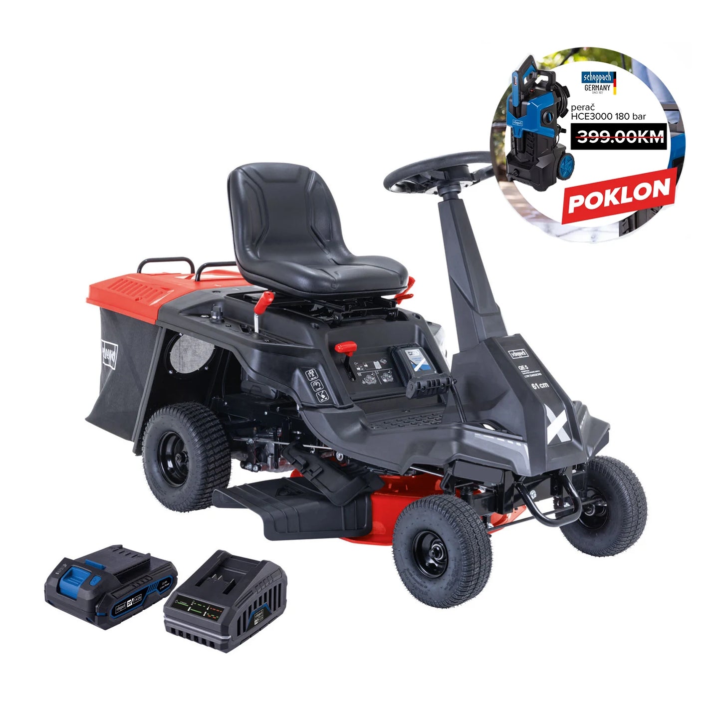Scheppach traktor kosačica kosilica MR230-61 6.0 KS - Scheppach - MR230-61 - Vrt i poljoprivreda > Kosačice za travu >