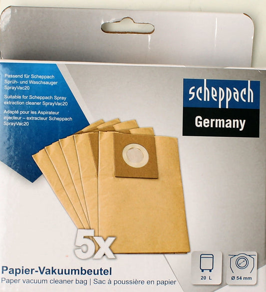 Scheppach papirna filter vrećica za SPRAYVAC 20 (5 kom) - Scheppach - SPRAYVAC 20 - Usisivači > Pribor za usisivače