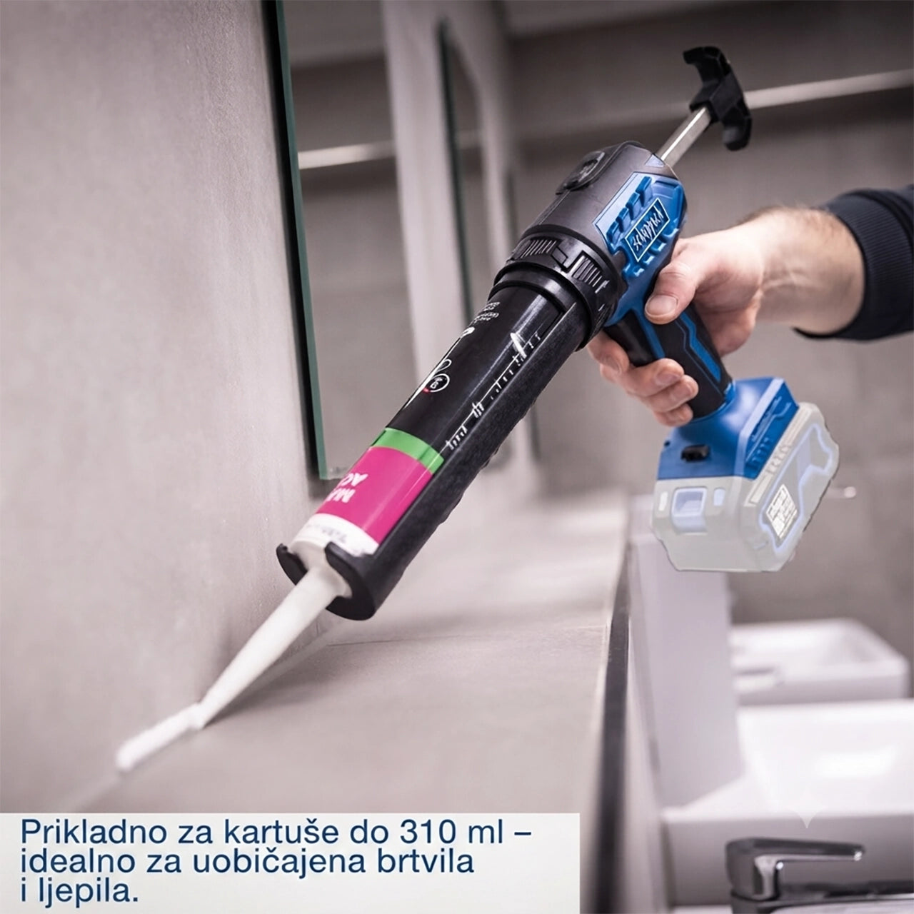 Scheppach aku pištolj za silikon IXES C-SEG310 – SET S 1x2Ah - Scheppach - C-SEG310 - SET S 1x2Ah - Akumulatorski alati >