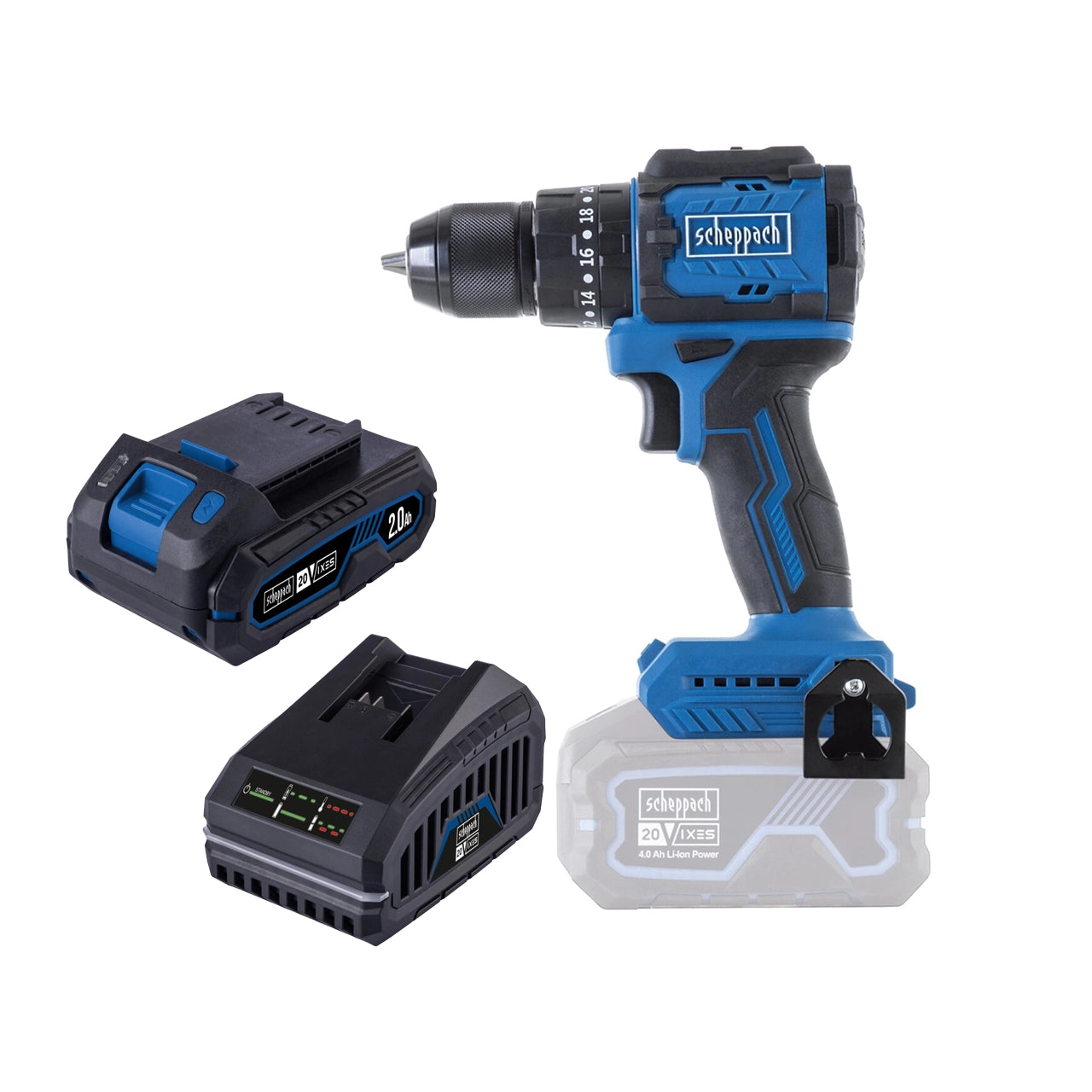 Scheppach SET aku udarna bušilica odvijač Brushless IXES BC-CD50SC-XSS2 - Scheppach - BC-CD50SC-XSS2 - Akumulatorski alati