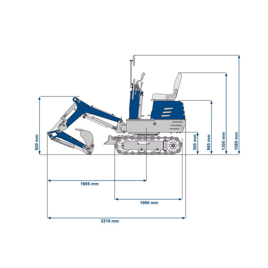 Scheppach mini hidraulični bager EXC815 - Scheppach - EXC815 - Ostalo > Bageri - detalj 2