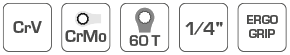 HOEGERT nasadna račna Swivel HT1R374 1/4″ 60Z - Hoegert - HT1R374 - Ručni alat > Gedore - nasadni ključevi - detalj 2