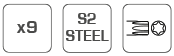 HOEGERT 9-dijelni set TORX ključeva T10-T50 HT1W816 - Hoegert - HT1W816 - Ručni alat > Torx - detalj 2