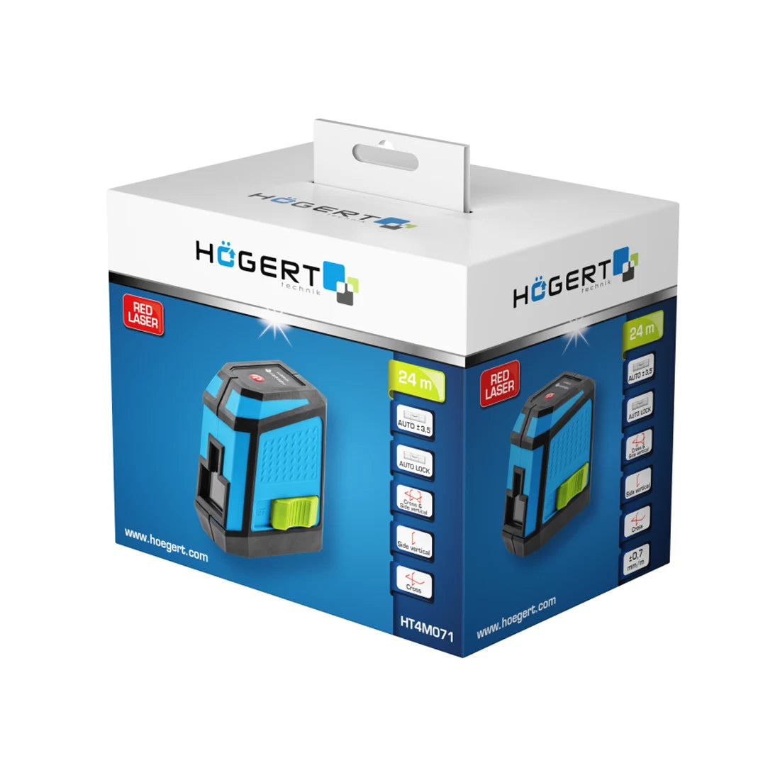 Hoegert križni CRVENI laserski nivelir HT4M071 - Hoegert - HT4M071 - Mjerni uređaji > Laserski i optički niveliri - detalj 2