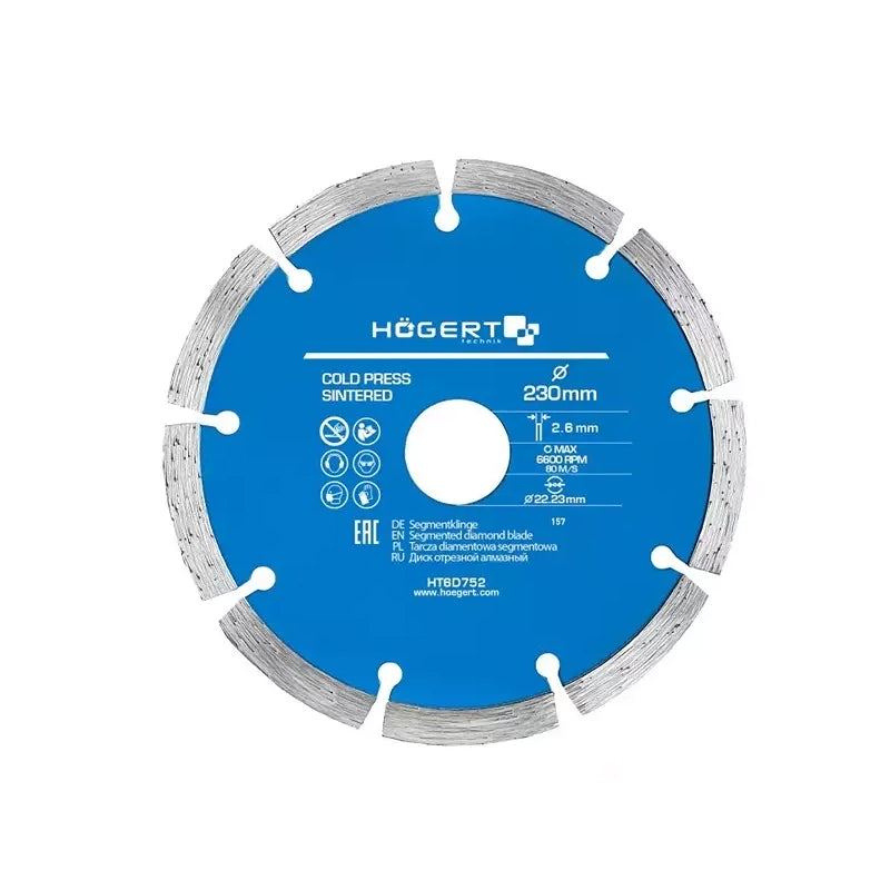 HOEGERT dijamantska rezna ploča segmentnta za keramiku 230 x 22.23 mm HT6D752 - Hoegert - HT6D752 - Pribor za elektro alate