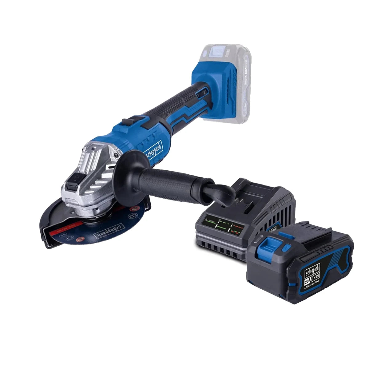 Scheppach SET aku ugaona kutna brusilica IXES C-AG125-XSS2 - Scheppach - C-AG125-XSS2 - Akumulatorski alati > Aku brusilice