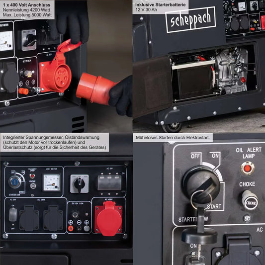 Scheppach dizel agregat za struju DPG5200-BE 5kW - Scheppach - DPG5200-BE - Agregati za struju > Dizel agregati - detalj 2