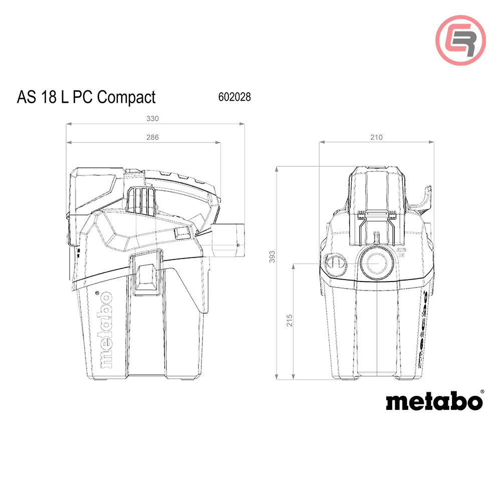 Metabo Usisivač AS 18 L PC Compact Aku 18 V (bez baterije i punjača) – 602028850 by Metabo 602028850 Usisivači - detalj 3