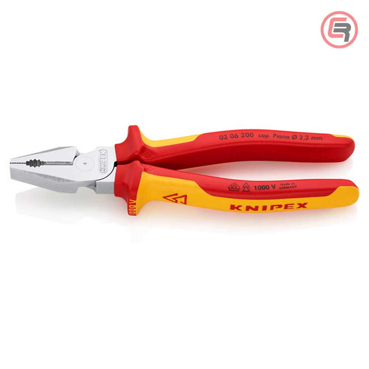 Knipex Kliješta Kombinovana 200 mm / 1000V – 02 06 200 by Knipex 02 06 200 Izolovani Alat VDE 1000V