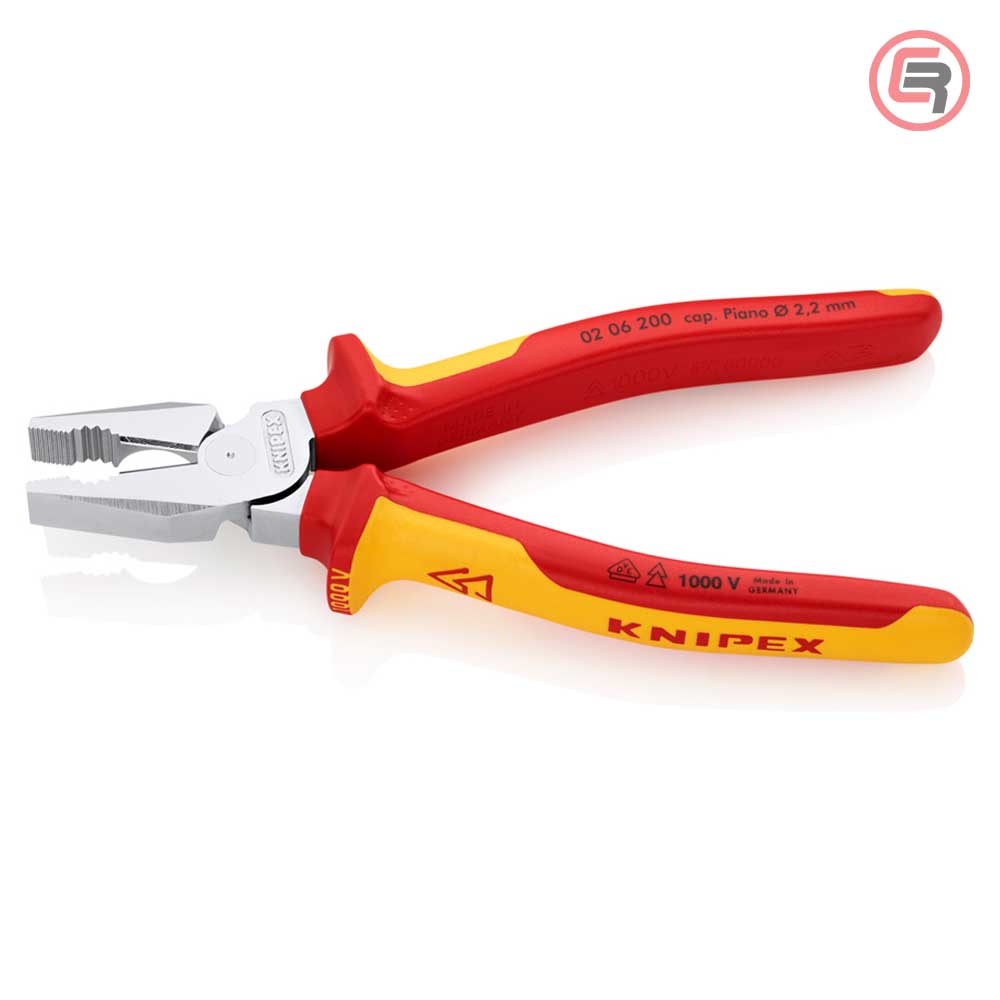 Knipex Kliješta Kombinovana 200 mm / 1000V – 02 06 200 by Knipex 02 06 200 Izolovani Alat VDE 1000V - detalj 2