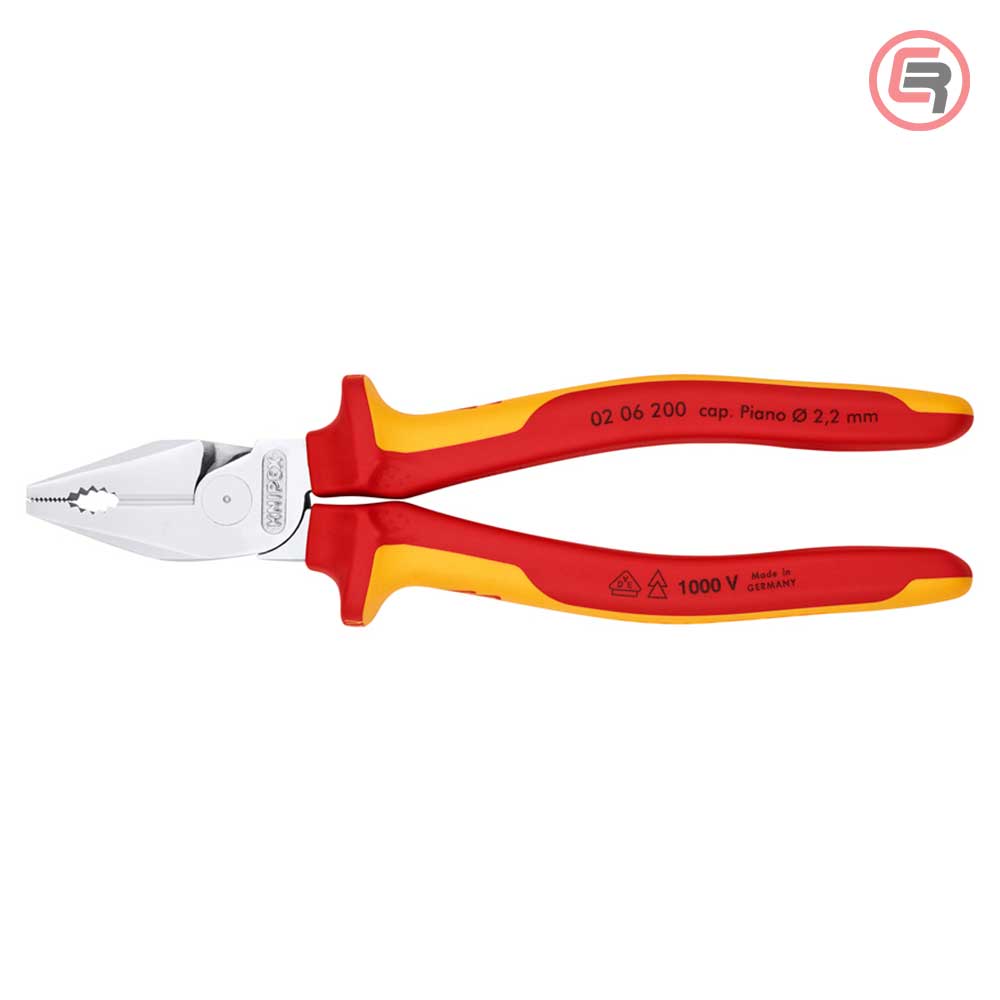 Knipex Kliješta Kombinovana 200 mm / 1000V – 02 06 200 by Knipex 02 06 200 Izolovani Alat VDE 1000V - detalj 3