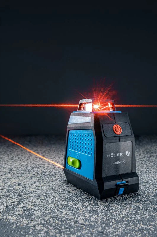 Hoegert križni 3D crveni laserski nivelir HT4M072 - Hoegert - HT4M072 - Mjerni uređaji > Laserski i optički niveliri